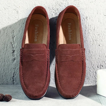 Herren Slip-On Loafers Braun Frühling Schuhe