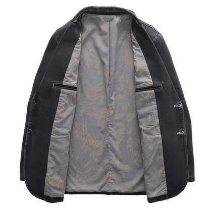Demin Blazer Slim Fit Modern Männer