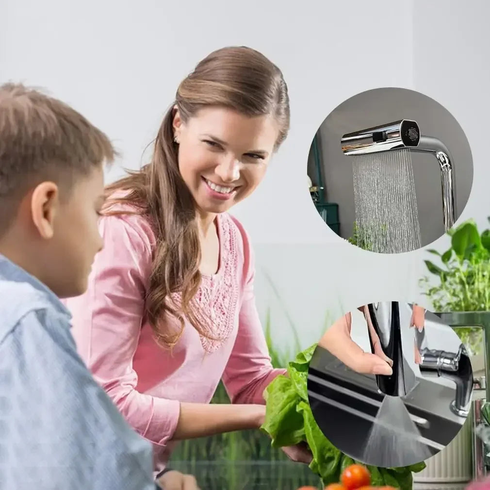 Küchenarmatur Chrom Spültischarmatur mit 4 Einstellungen