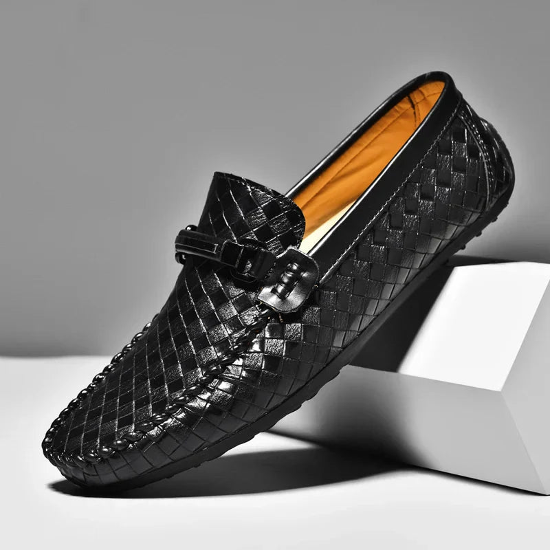 Elegante Herren Loafer aus echtem Leder Schwarz