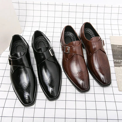 Leder Anzugschuhe Herren Hochwertig Schwarz