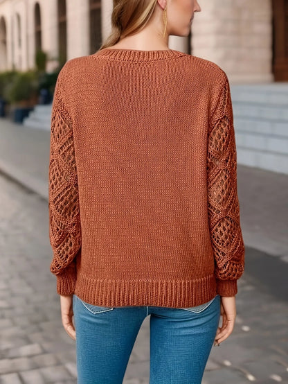 Strickpullover V-Ausschnitt Damen Modern
