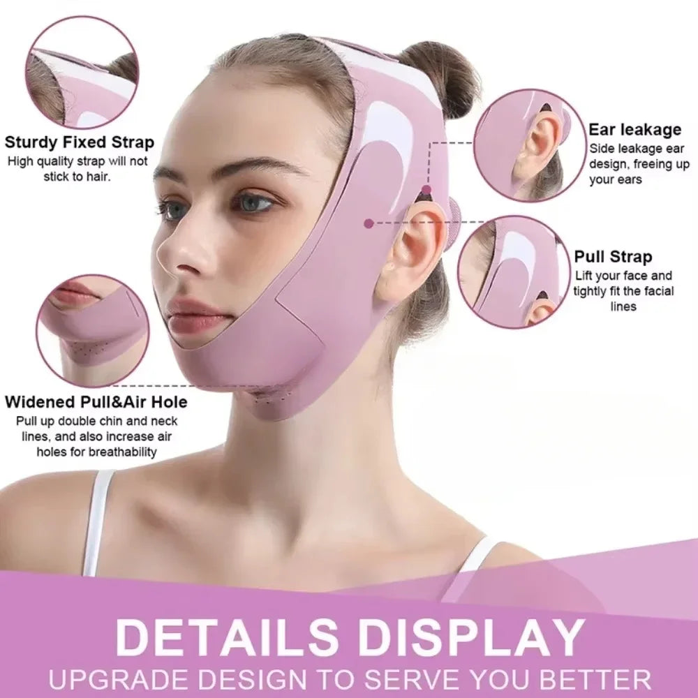 Gesichtsmaske V-Lifting 360° Gesichtsstraffung Atmungsaktiv