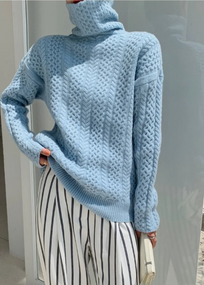 Weicher Strickpullover Rollkragen Warm Chunky