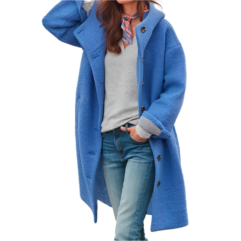 Damen Winterjacke Warm Kapuze Schwarz