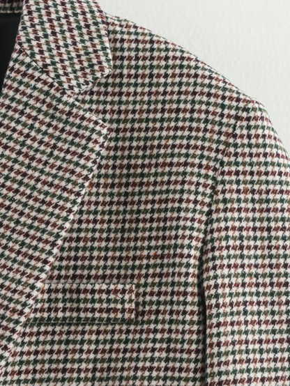 Damenblazer Kariert Oversized Klassisch