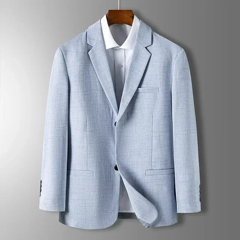 Eleganter Herren Blazer Slim Fit Blau Grau Beige