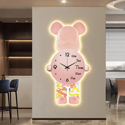 LED Wanduhr Sternenlicht Modern Leuchtend