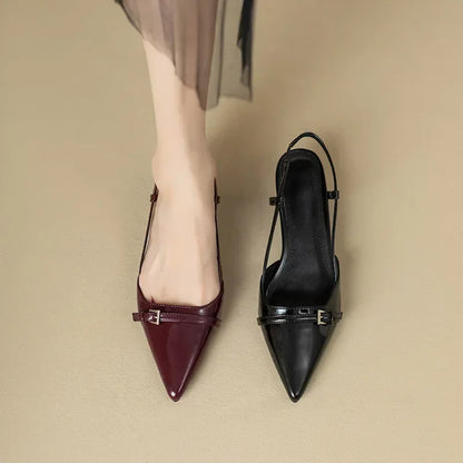 Lackleder Sandalen Mit Mittlerem Absatz Schuhe Damen