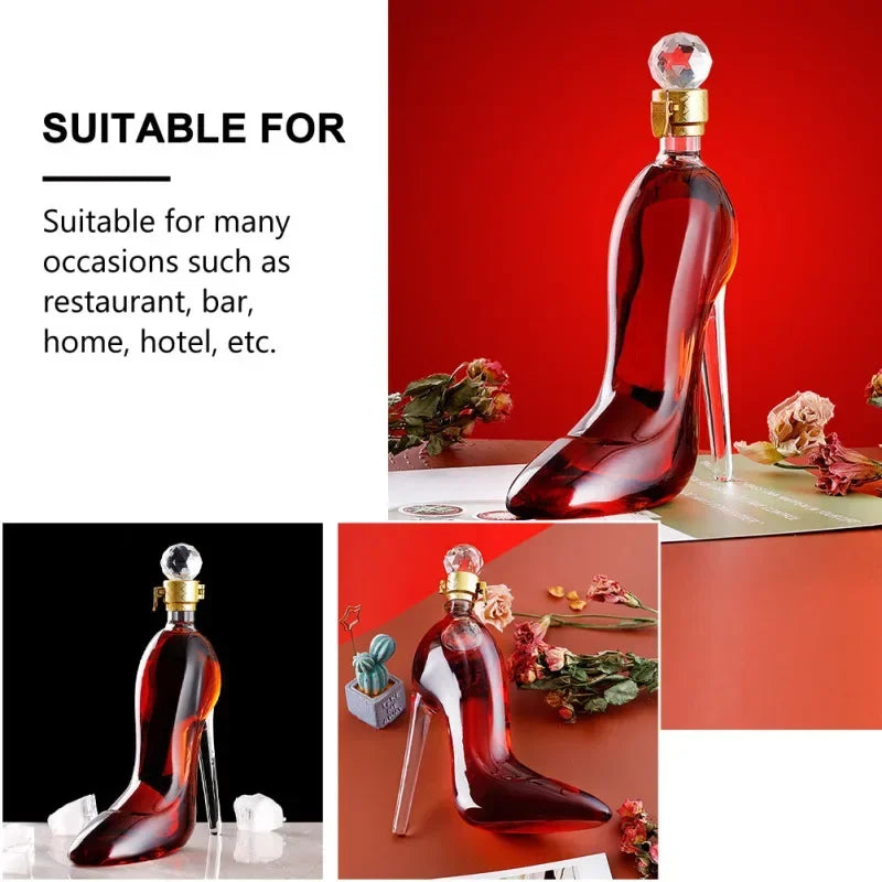 Glas Weinkaraffe Elegant Hochglanz Design