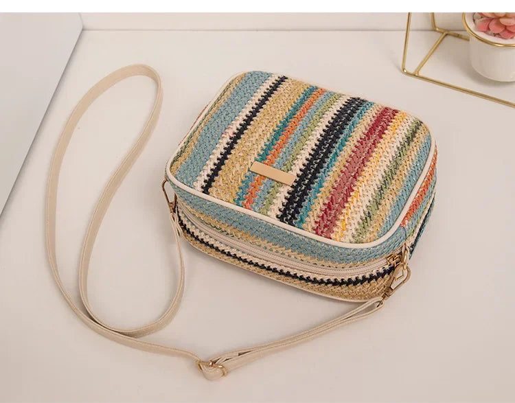 Mehrfarbige Damen-Umhängetasche Modern Elegent Sommerlich