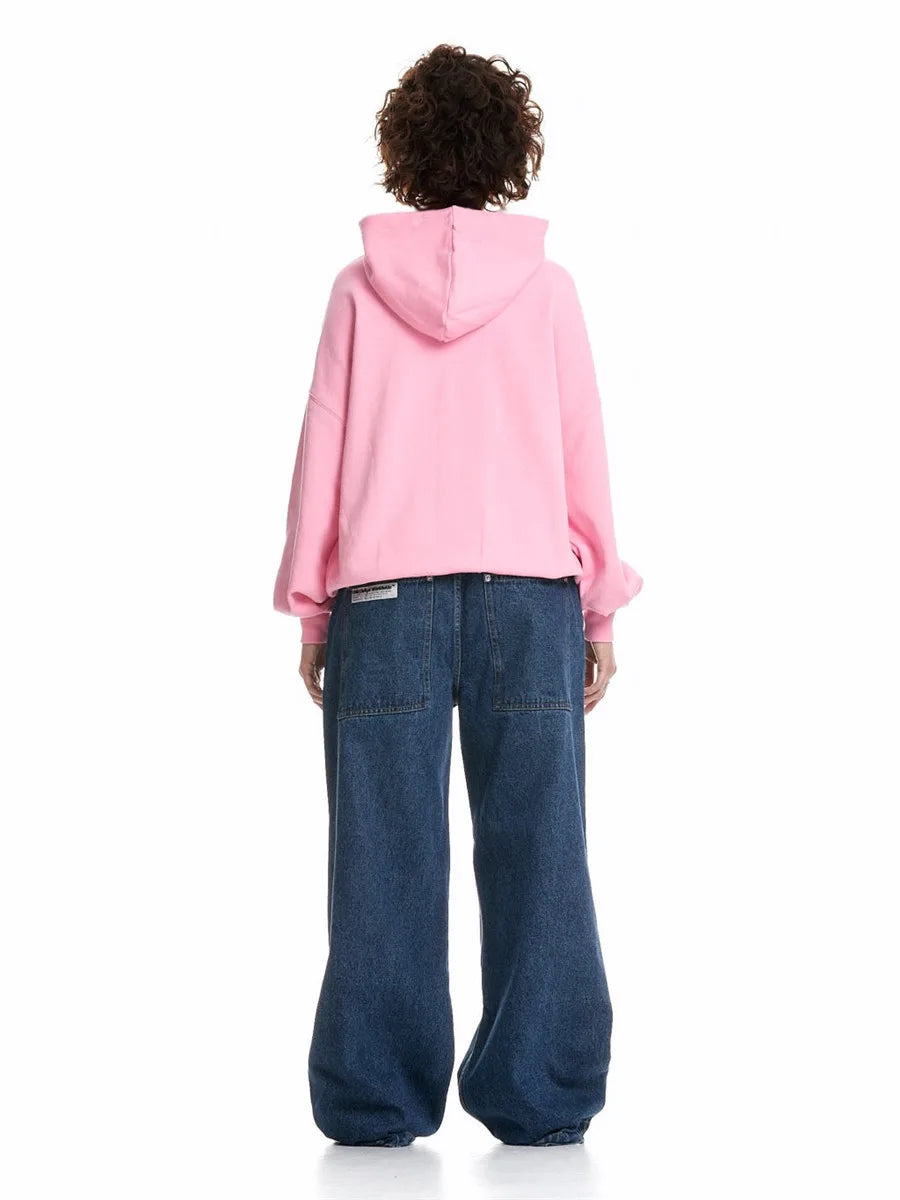 Damen Hoodie Groß Oversized Sternen Print Streetwear