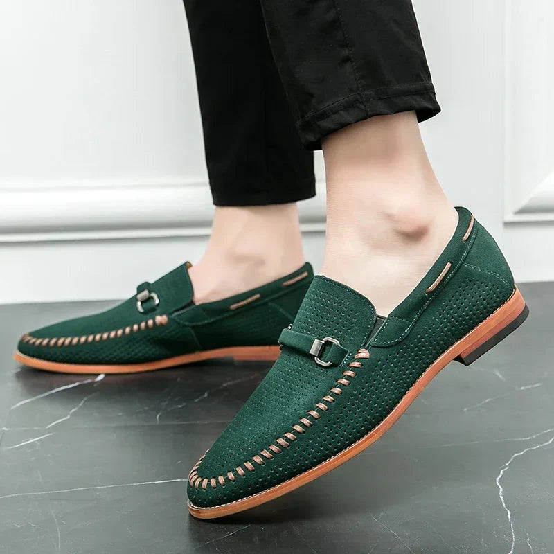 Elegante Leder Schuhe Herren Schwarz Lederschuhe