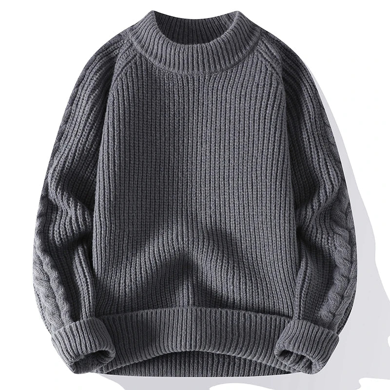 Klassischer Grobstrick Pullover für Herren