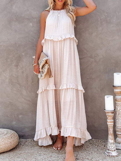 Sommerkleid Damen Modern Geschnürt Frühlingslook