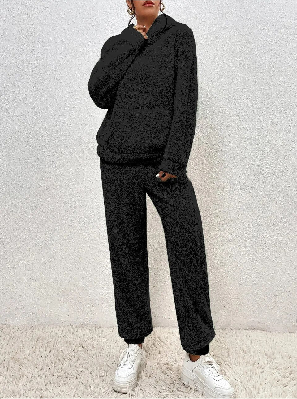 Damen Pullover Set Zweiteilig Gemütlich Warm