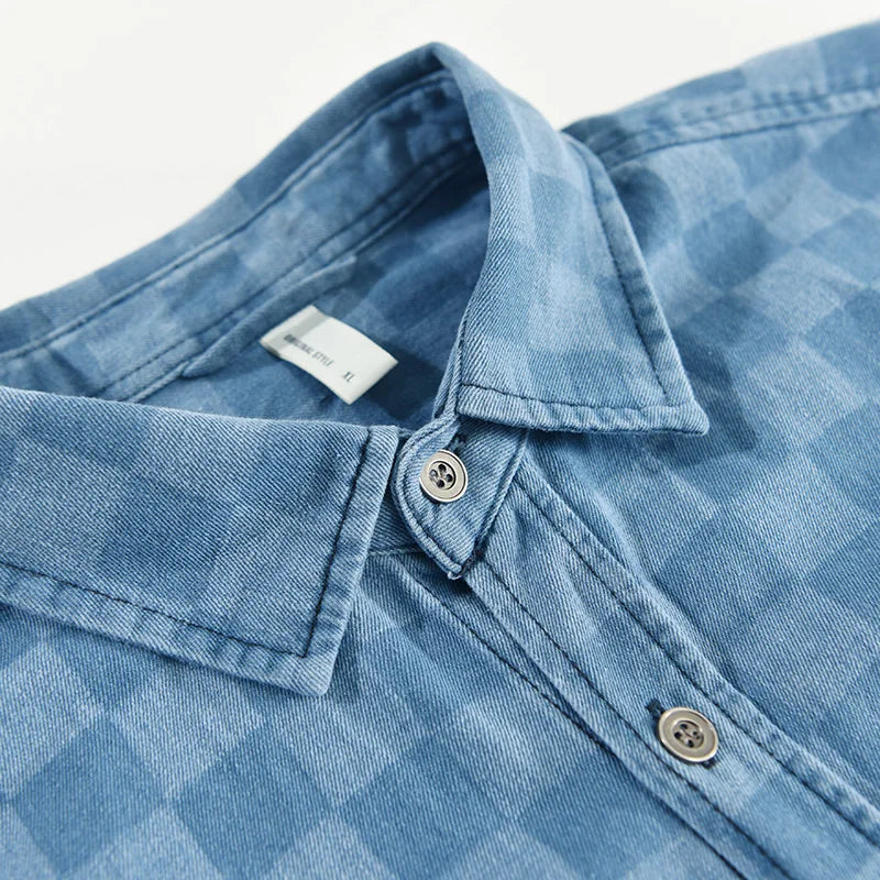 Herren Hemd Slim Fit Knöpfe Modern