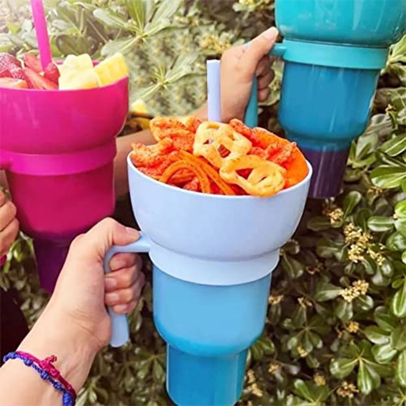 2in1 Trinkbecher Snackhalter Praktisch