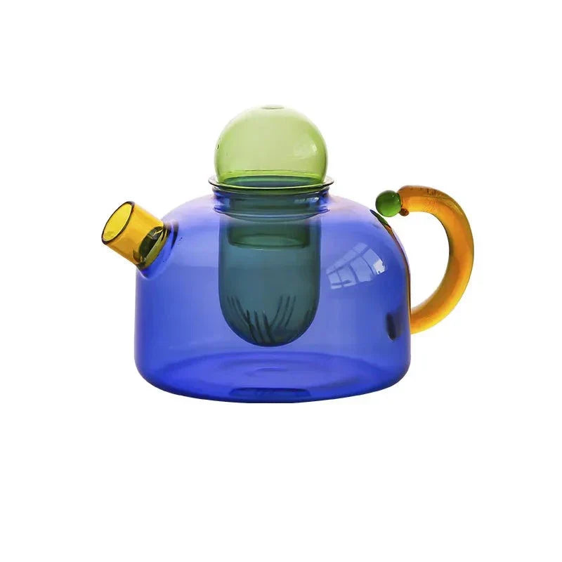 Glas Teeset Kontrast Farben Modern