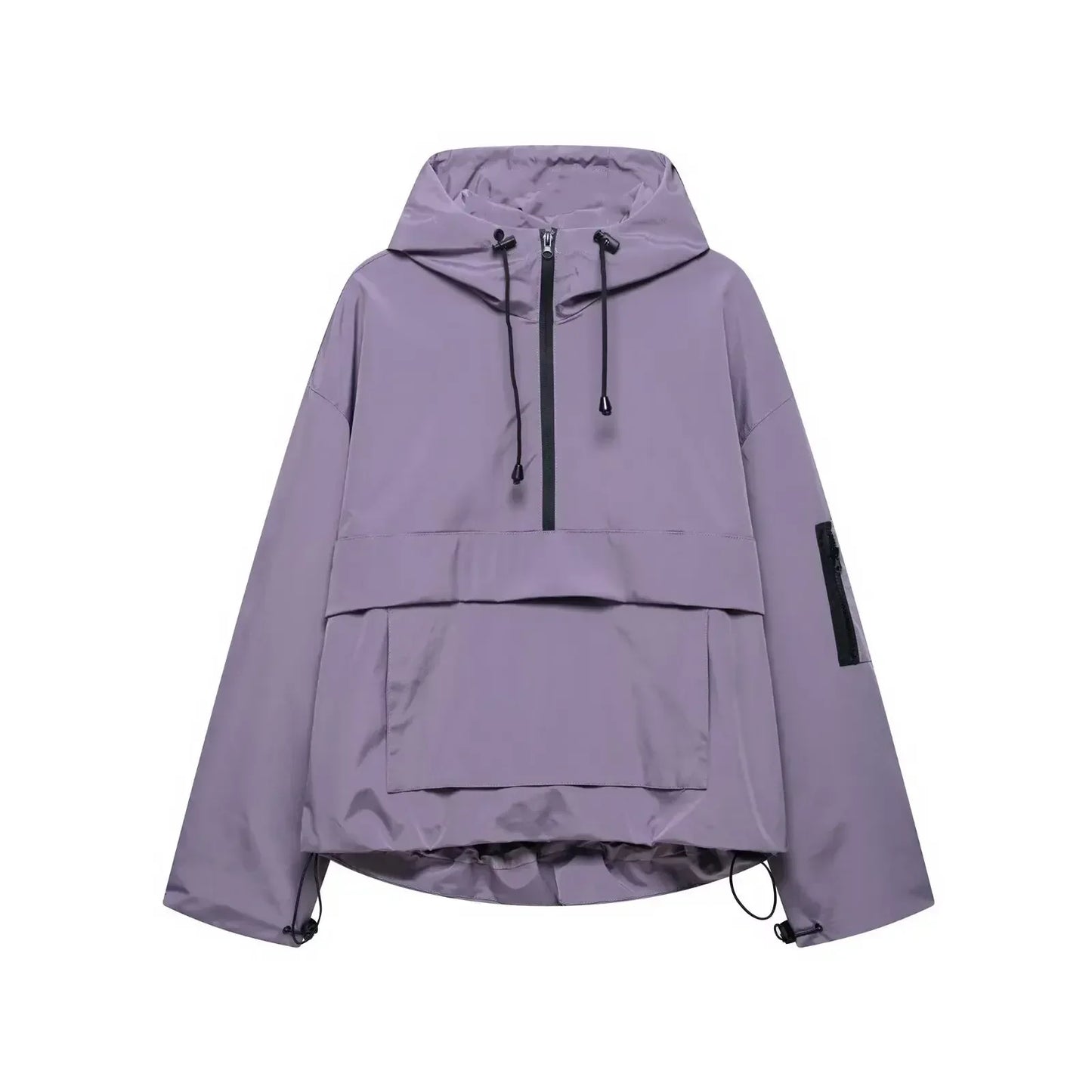 Damen Skijacke Warm Kapuzenjacke Schwarz