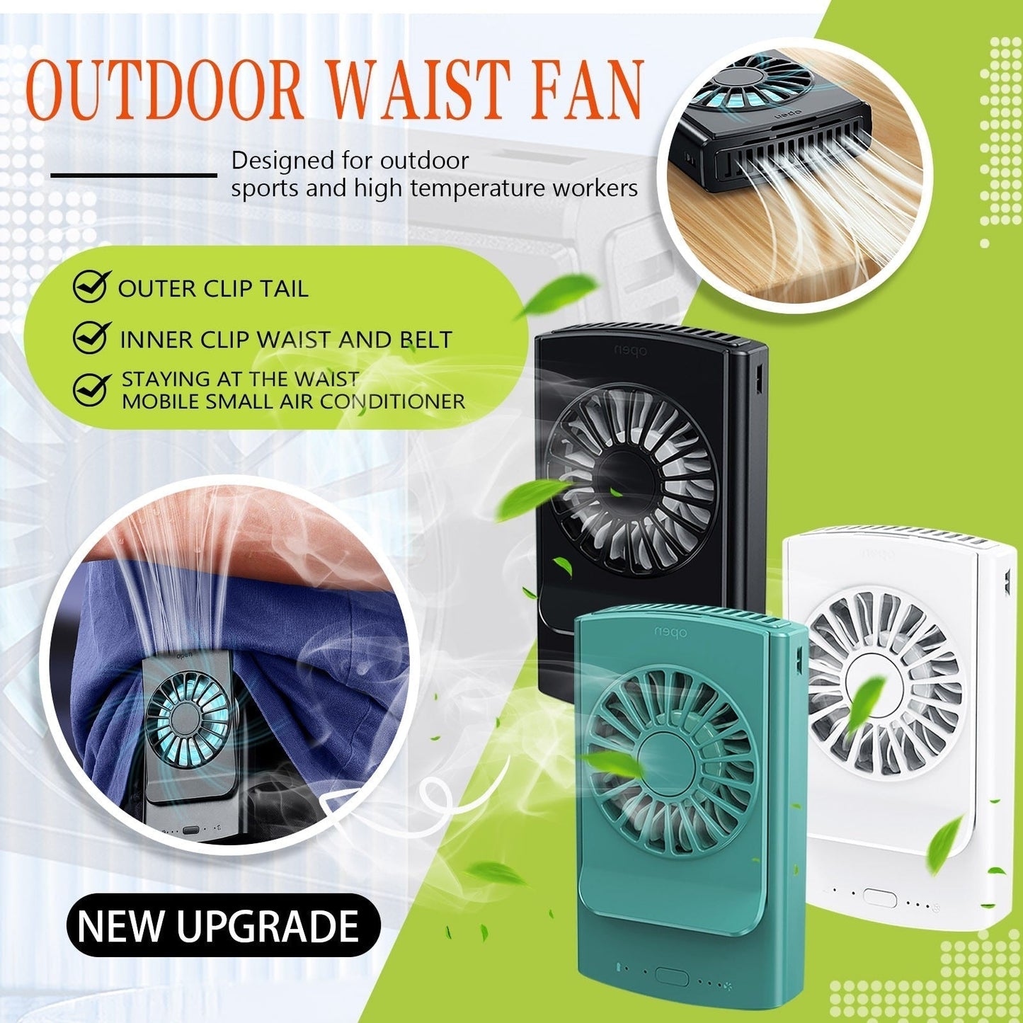 Leiser Taillenventilator Bladeless Sommer Kühler