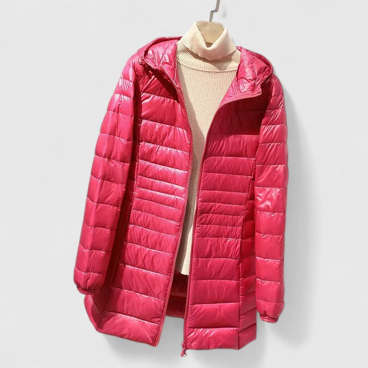 Damen Wintermantel Steppjacke Reißverschluss Warm
