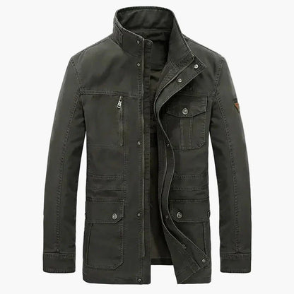 Freizeitjacke Stehkragen Multitaschen Lässig Outdoor