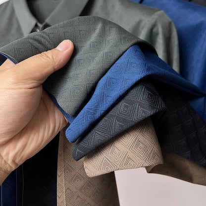 Herren Polo Seide Muster Luxus Komfort
