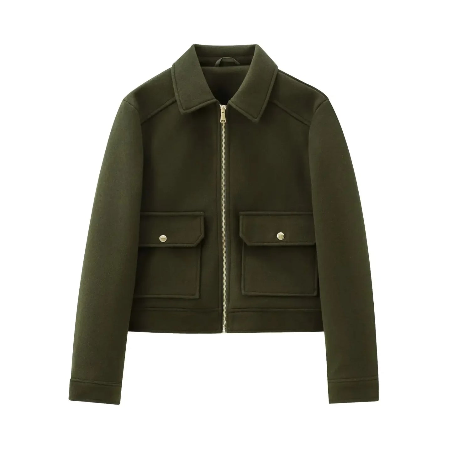 Damen Freizeitjacke Reißverschluss Wollmix Warm
