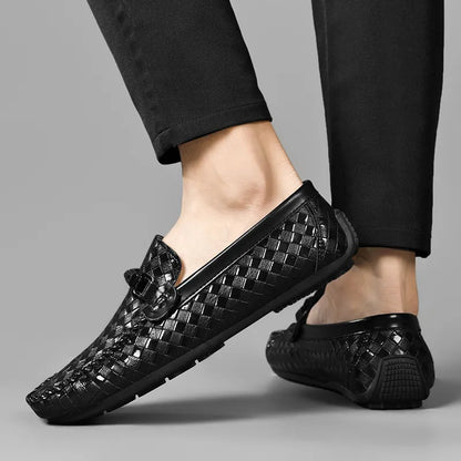 Elegante Herren Loafer aus echtem Leder Schwarz