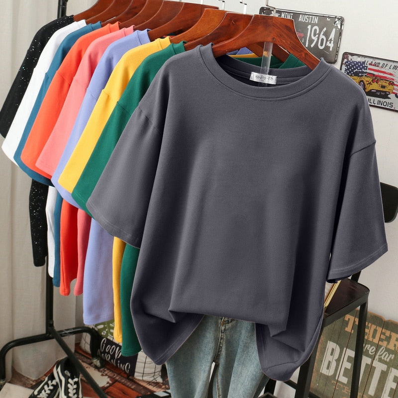 Damen T-Shirt Plus Size Baumwoll Kuschelig Größe XL