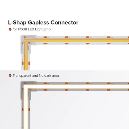 LED Streifenverbinder L-Form Durchsichtig