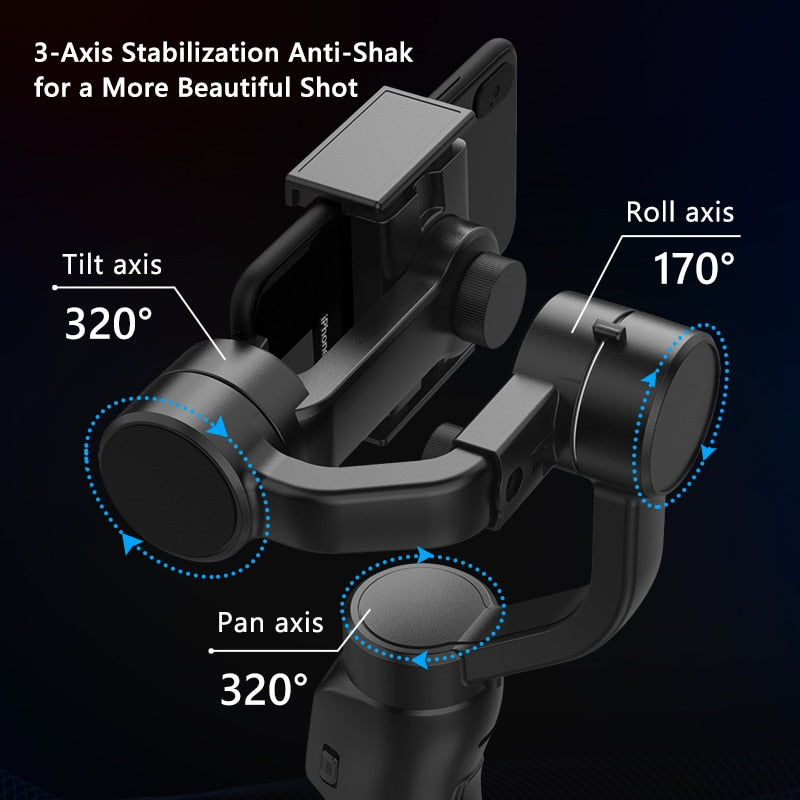 Handheld Gimbal Stabilizer 3-Achsen Smartphone Stabilisator