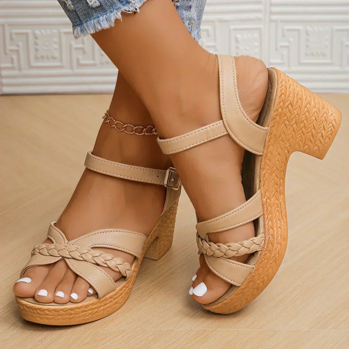 Orthopädische Sandalen Mittelhoch Bequem - BerlinGlamour