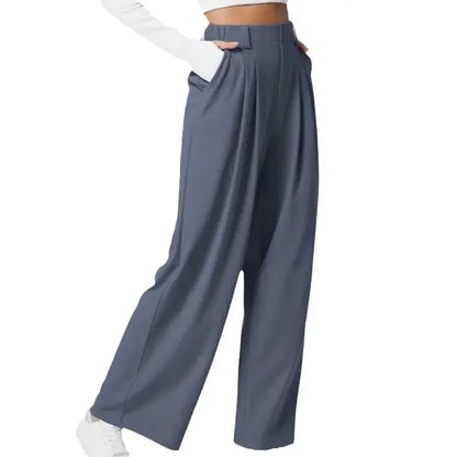 Weite Damen Hose High Waist Elastisch Bequem