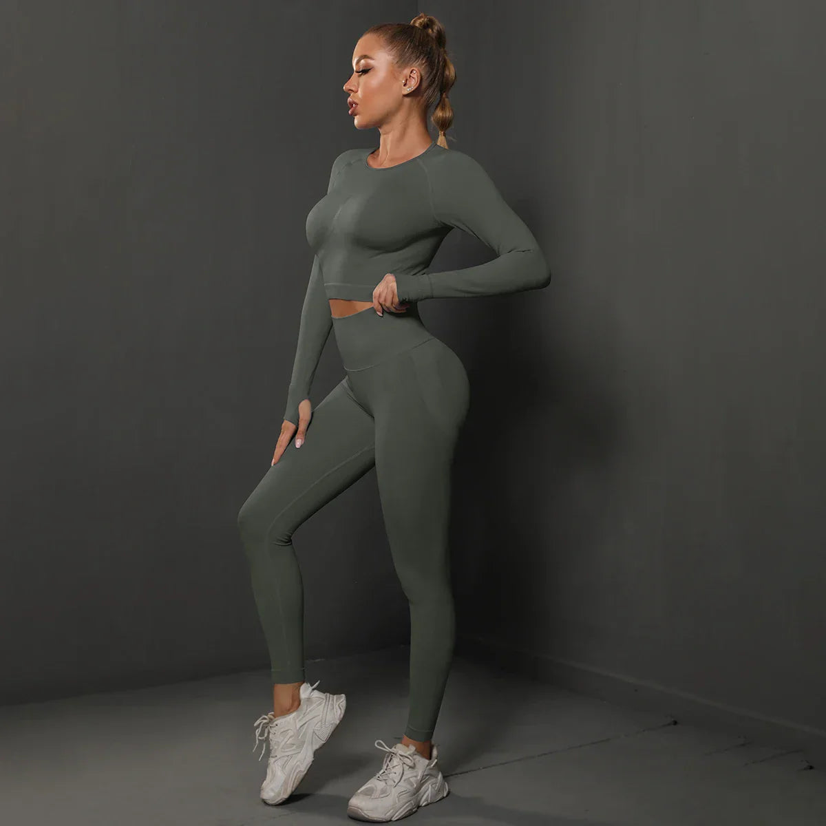 Damen Sportset Nahtlos Komfortabel Modern