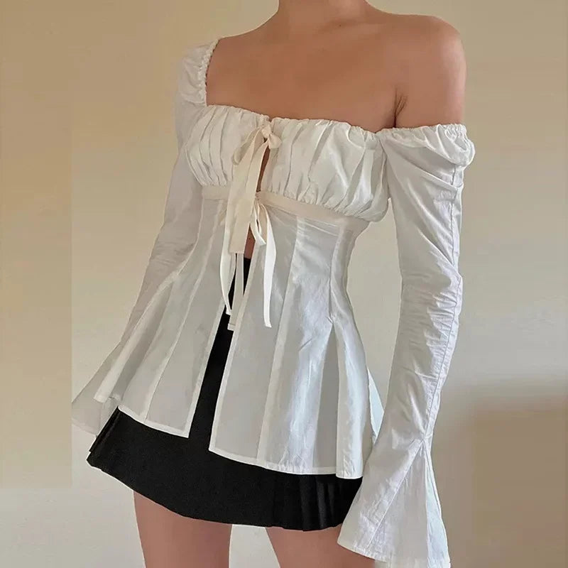 Elegante Damenbluse mit V-Ausschnitt Trendy - BerlinGlamour