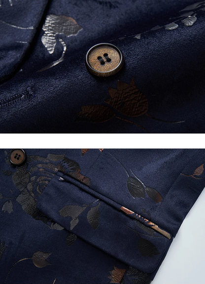 Herren Blazer Elegant Floral Modern