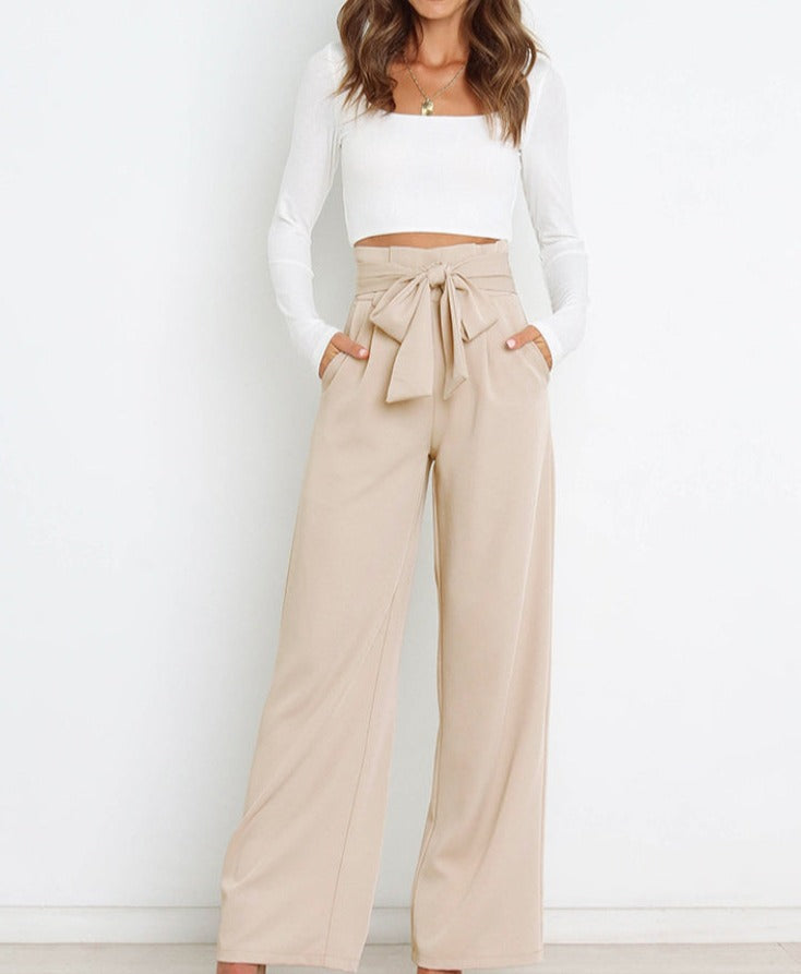 Elegante Damen Hose mit Schleife