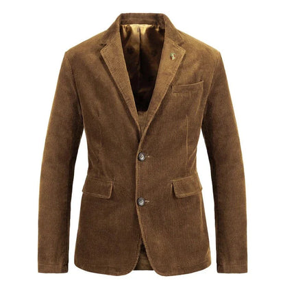 Herren Blazer Braun Elegant Klassisch Cord - BerlinGlamour