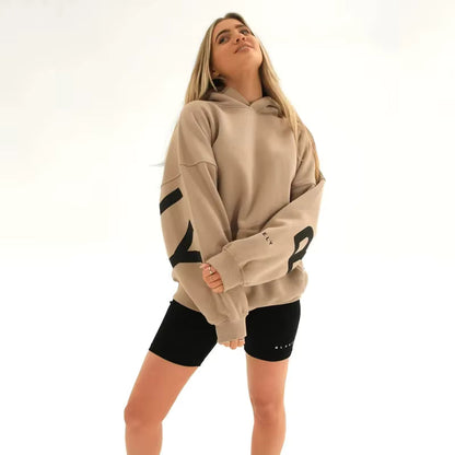 Großes Sweatshirt Oversized mit Rückendruck Modern