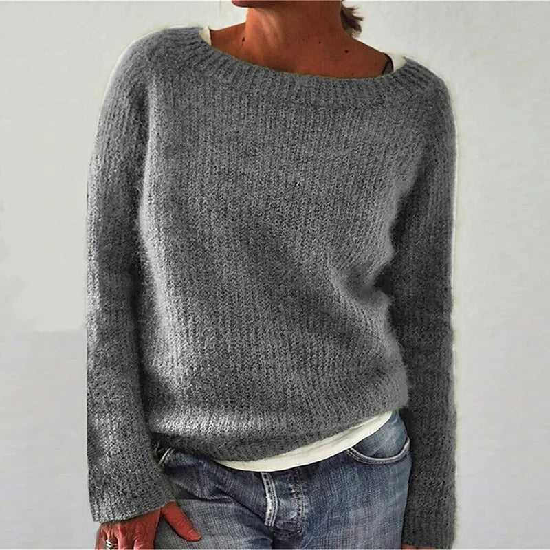 Strickpullover Hals Loser Fit Modern