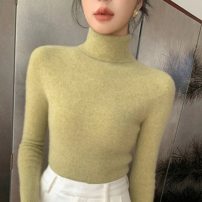 Wollpullover Rollkragen Warm Elegant
