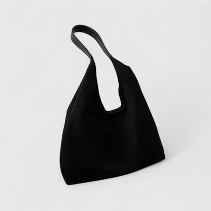 Elegante Damen Schultertasche Minimalistisch Schwarz