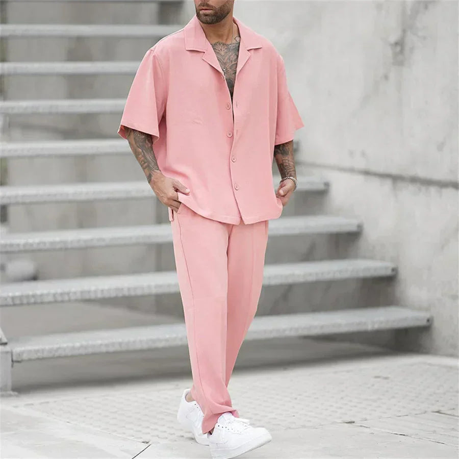 Herren Sommer Set Leicht Atmungsaktiv Modern