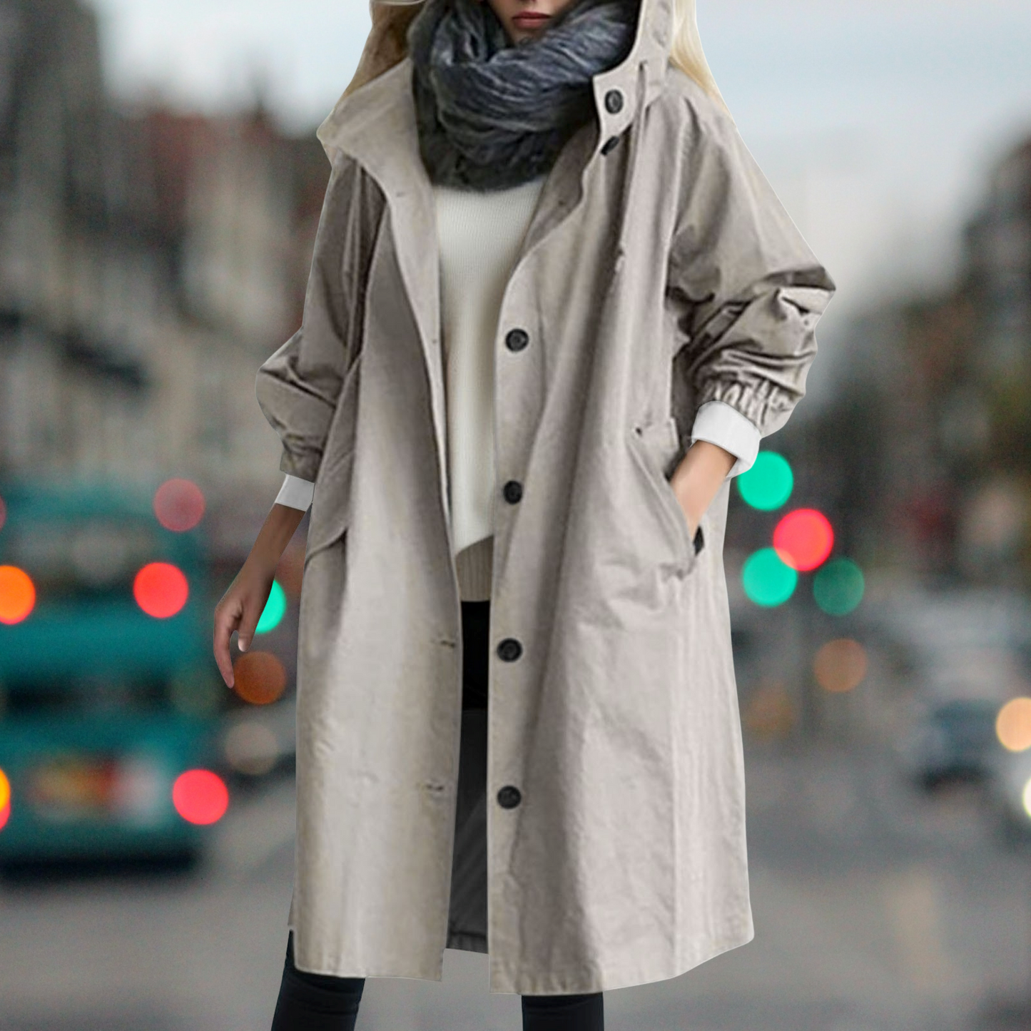 Wasserdichter Trenchcoat Warm Damen