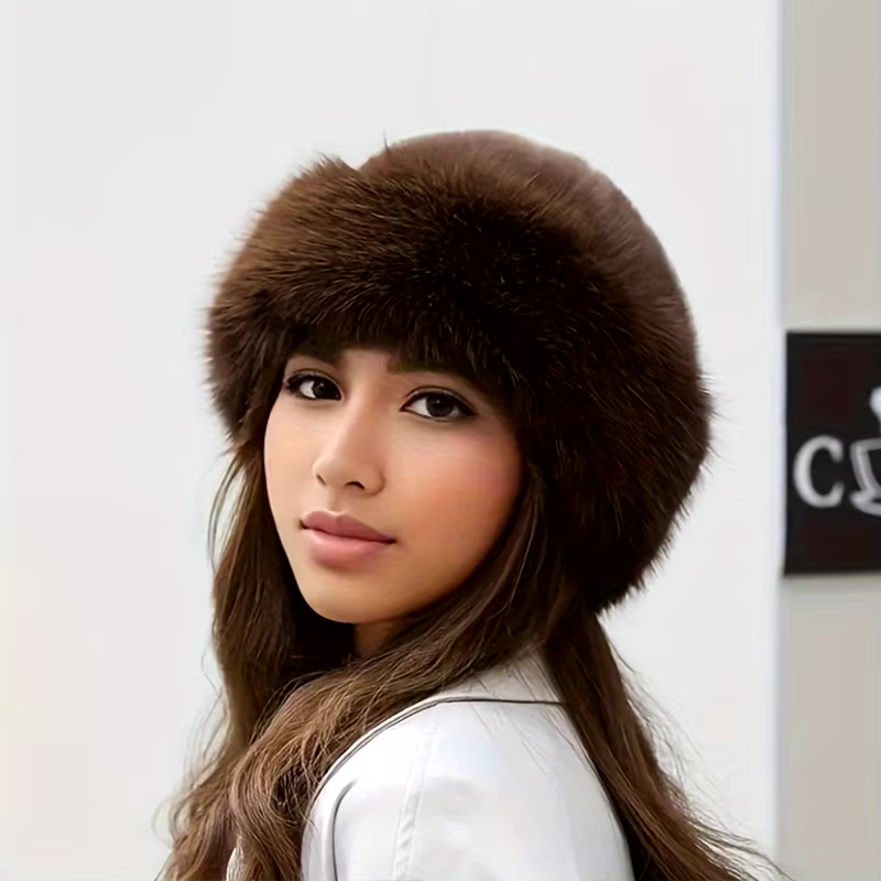 Elegante Damen Wintermütze Weich Furry - BerlinGlamour