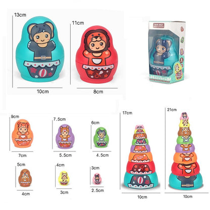 Bunte Kinderpuppen Matroschka Holzpuppen Sammlung