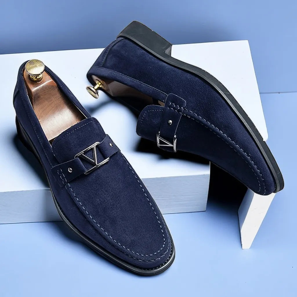 Herren Loafer Schuhe Wildleder Handgefertigt Elegante