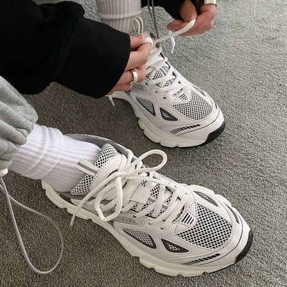 Damen Sneaker Mehrfarbig Dicksohlige Schuhe Sportlich